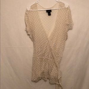 Cream wrap top